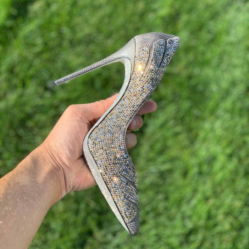 SOLD  | Rene Caovilla Crystal Lizard Stiletto Pump